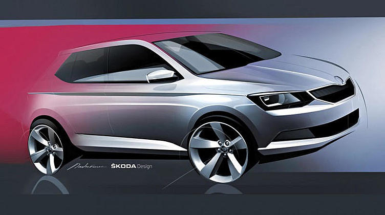 Skoda показала первое изображение новой Fabia Skoda показала первое изображение новой Fabia