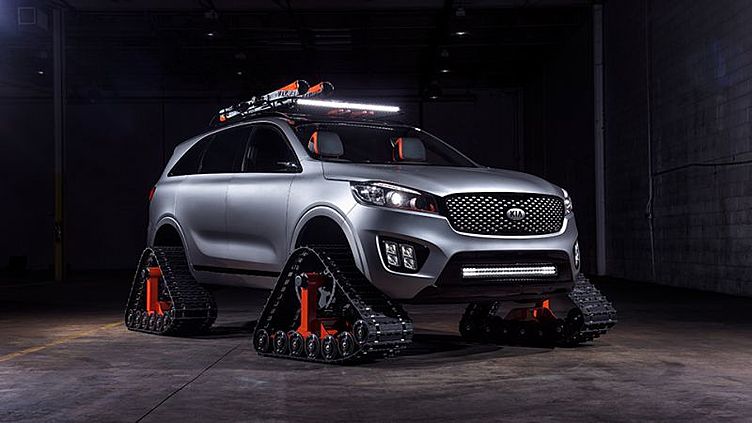 Kia Sorento превратили в гусеничный беспилотник Kia Sorento превратили в гусеничный беспилотник