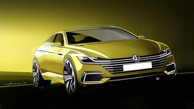 Будущий Volkswagen CC выглянул из гибрида Sport Coupe Concept GTE