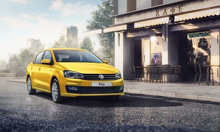 Volkswagen Polo получил желтый цвет для такси Volkswagen Polo получил желтый цвет для такси
