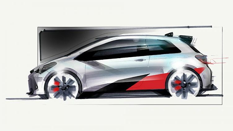 «Тойота» показала скетч «заряженного» Yaris «Тойота» показала скетч «заряженного» Yaris