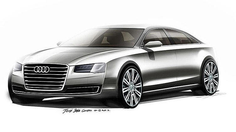 Audi показал первые изображения обновленного A8 Audi показал первые изображения обновленного A8
