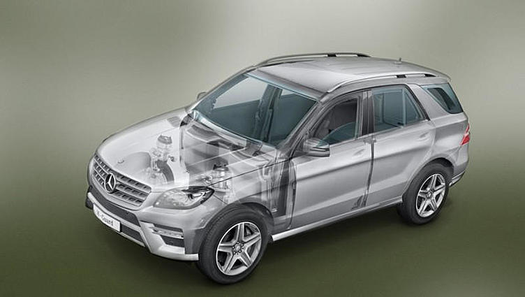 Кроссовер Mercedes M-класса надел бронежилет