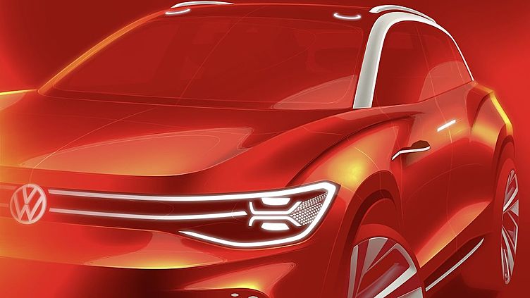 VW показал первое изображение большого электрического кроссовера VW показал первое изображение большого электрического кроссовера