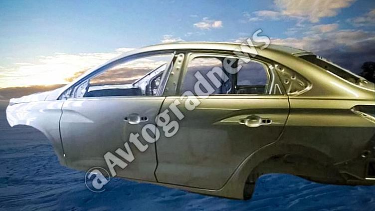 Появилась первая фотография кузова нового седана Lada Появилась первая фотография кузова нового седана Lada