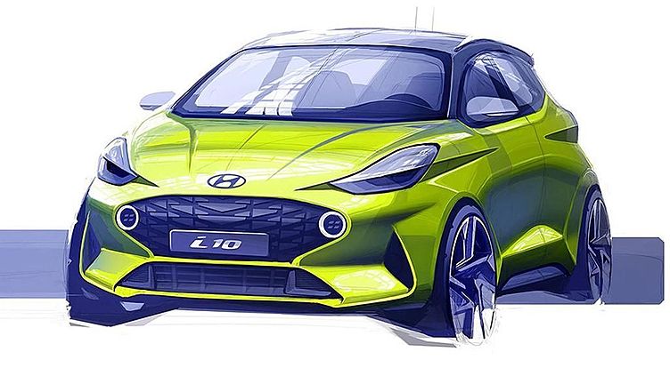 Hyundai показал первое изображение хэтчбека i10