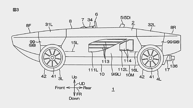 Yamaha запатентовала машину-амфибию