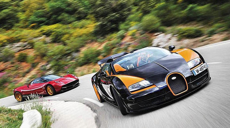 Bugatti Veyron Grand Sport Vitesse против Pagani Huayra