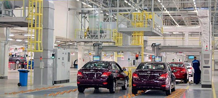 Российский завод Hyundai в 1-ом полугодии увеличил производство на 3%