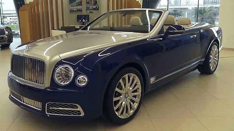 В Дубае обнаружили единственный в мире кабриолет Bentley Mulsanne