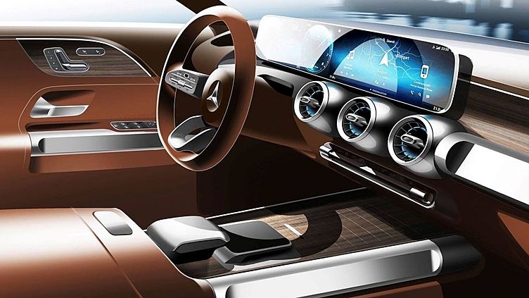 Раскрыт интерьер маленького «квадратного» кроссовера Mercedes-Benz Раскрыт интерьер маленького «квадратного» кроссовера Mercedes-Benz