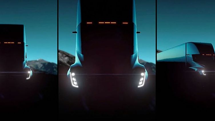 Первое видео грузовика от Tesla Первое видео грузовика от Tesla