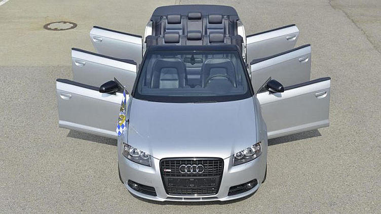 Audi превратила кабриолет A3 в лимузин с шестью дверьми Audi превратила кабриолет A3 в лимузин с шестью дверьми