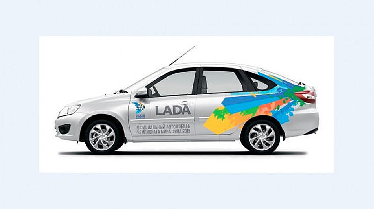 LADA - официальный автомобиль Чемпионата мира по водным видам спорта FINA 2015 LADA - официальный автомобиль Чемпионата мира по водным видам спорта FINA 2015