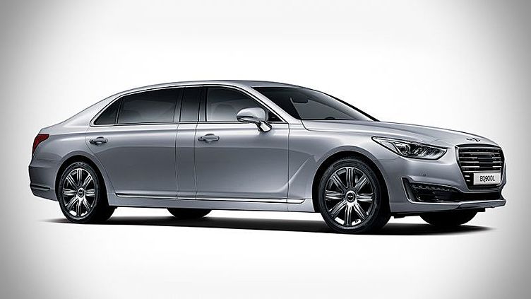 Самый роскошный седан Hyundai превратился в лимузин Самый роскошный седан Hyundai превратился в лимузин