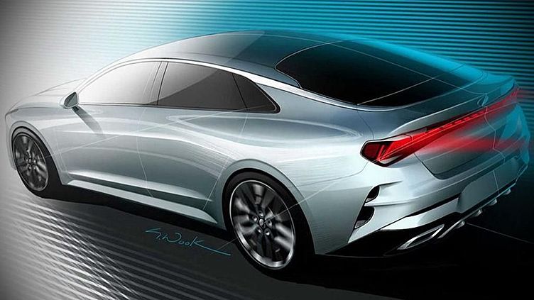 Дизайнерские зарисовки новой Kia Optima