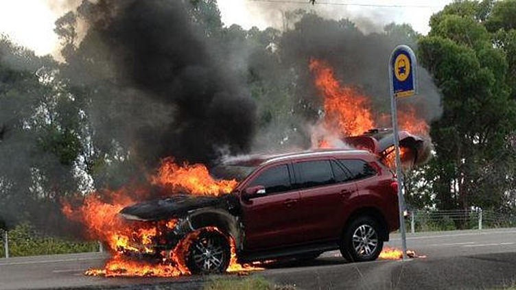 Ford Everest сгорел во время журналистского тест-драйва