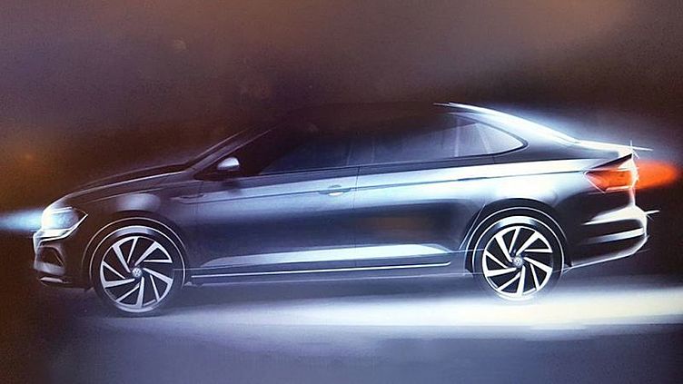 Первое официальное изображение седана VW Polo следующего поколения Первое официальное изображение седана VW Polo следующего поколения
