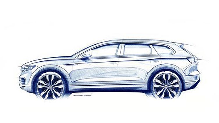 Volkswagen показал первое изображение нового «Туарега»