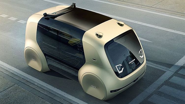 VW придумал машину без руля и педалей VW придумал машину без руля и педалей