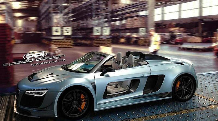Тюнеры продырявили двери родстера Audi R8 Тюнеры продырявили двери родстера Audi R8