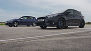 Ford Focus RS и Volkswagen Golf R сравнили в дрэге [Video]