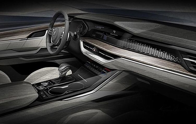 Первое изображение интерьера нового Kia Mohave Первое изображение интерьера нового Kia Mohave
