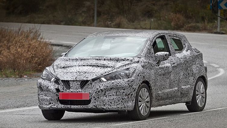 Пятидверка Nissan Micra сбросила часть маскировки Пятидверка Nissan Micra сбросила часть маскировки