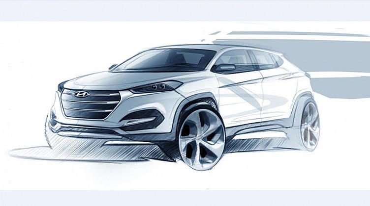 Hyundai показал первый эскиз нового Tucson Hyundai показал первый эскиз нового Tucson