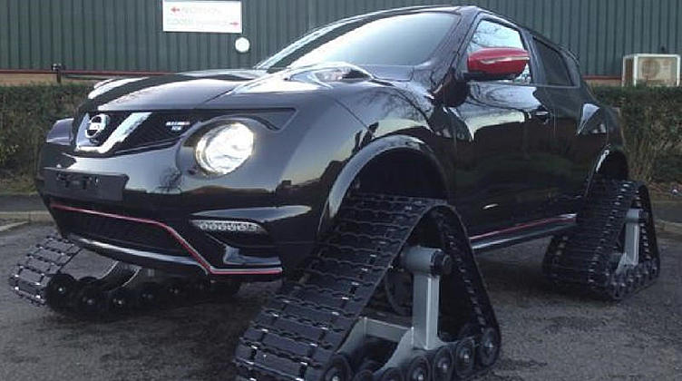 Nissan поставил Juke Nismo RS на гусеницы Nissan поставил Juke Nismo RS на гусеницы
